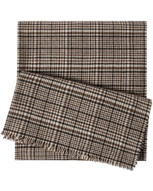Brunello Cucinelli Cashmere Check Scarf - Metallic