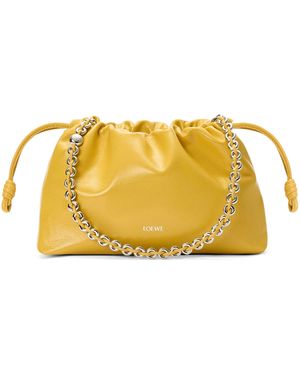 Loewe Medium Leather Flamenco Shoulder Bag - Yellow