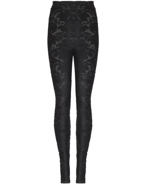 Balmain Baroque Jacquard Leggings - Black