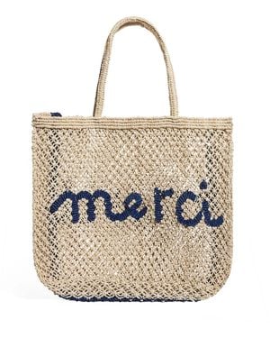 The Jacksons Large Jute Merci Tote Bag - Metallic