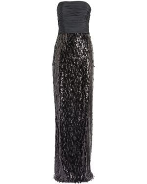 Pamella Roland Sequin-Embellished Bodice Gown - Black