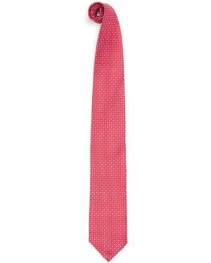 E.MARINELLA Silk Geometric Tie - Pink