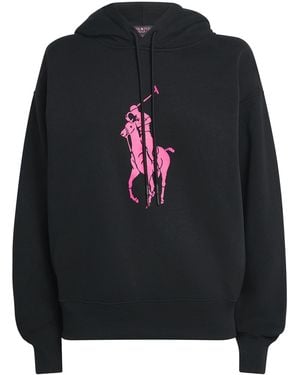 Polo Ralph Lauren Cotton-Blend Pony Hoodie - Black