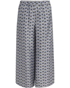 Weekend by Maxmara Silk Printed Pants - Gray