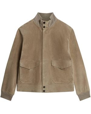 dunhill Suede Harrington Jacket - Brown