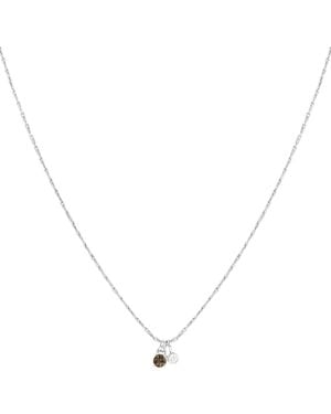 Astrid & Miyu Rhodium-Plated Charm Necklace - Metallic