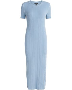 Rag & Bone Ribbed Harper Midi Dress - Blue