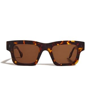 JW Anderson Acetate Jwa02 Rectangle Sunglasses - Brown