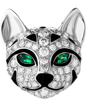 Boucheron Diamond And Emerald Fuzzy, The Leopard Cat Earrings - Metallic