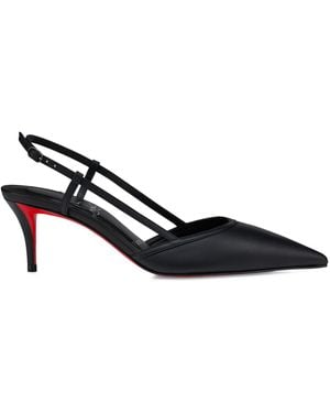 Christian Louboutin Miss Z Sling Nappa Leather Slingback Court Shoes 60 - Black