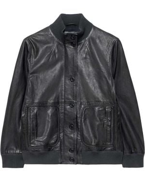 AllSaints Memphis Leather Jacket - Black