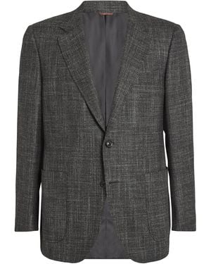 Canali Wool-Silk-Cashmere 90Th Anniversary Blazer - Grey