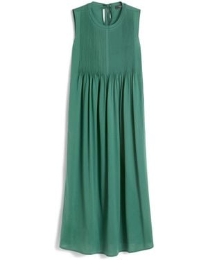 Weekend by Maxmara Cotton Pleated Midi Dress - Green