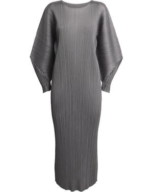 Pleats Please Issey Miyake Skyline Midi Dress - Grey