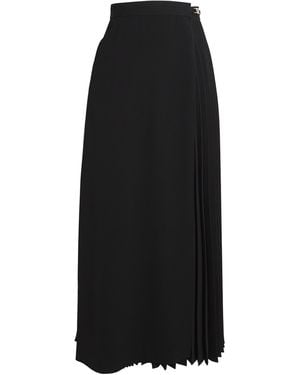 Sandro Pleated Maxi Skirt - Black