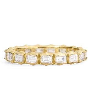 Jade Trau And Diamond Large Vanguard Eternity Band - Metallic