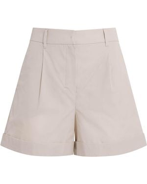 Max Mara Cotton Shorts - Natural
