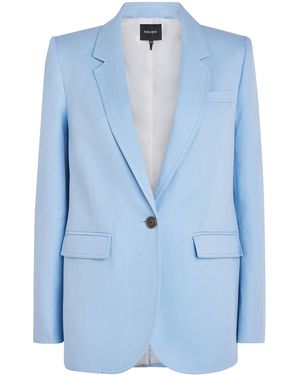 ME+EM Sharp Shoulder Blazer - Blue