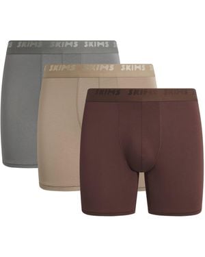 Skims Stretch Boxer Briefs - Brown