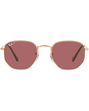 Ray-Ban Rb3548N Hexagonal Flat Lenses Irregular Sunglasses - Pink