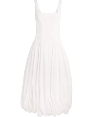 Jonathan Simkhai Cotton Bubble-Hem Hally Midi Dress - White