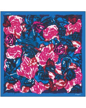 Givenchy Silk Floral Scarf - Blue