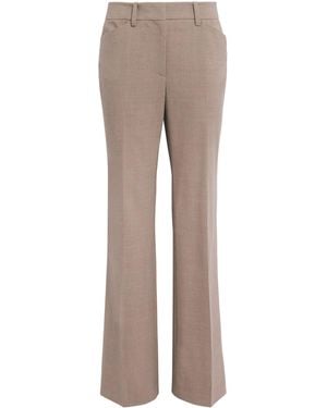 Lafayette 148 New York Wool-Blend Reade Straight Pants - Gray