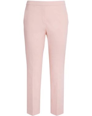 Theory Linen-Blend Straight Chinos - Pink