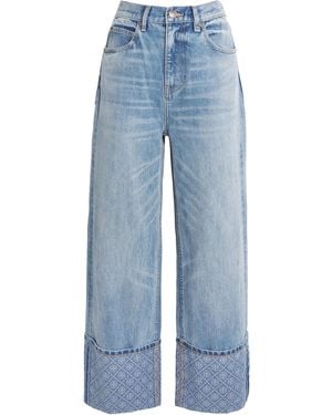 Tory Burch High-Rise Straight Jeans - Blue