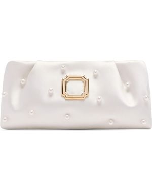 Malone Souliers Satin Embellished Vittoria Clutch Bag - Natural