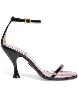 Thom Browne Patent Leather 4-Bar Heeled Sandals 90 - Multicolor