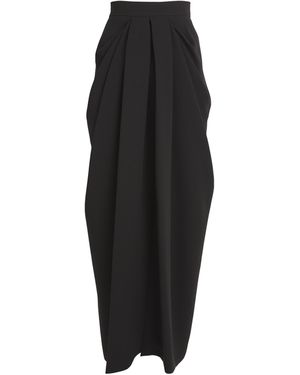 Max Mara Cady Pleated Maxi Skirt - Black