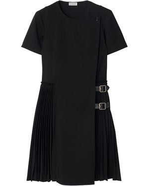 Burberry Pleated Kilt Mini Dress - Black