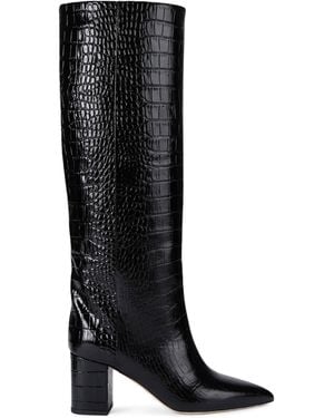 Paris Texas Croc-Embossed Leather Anja Knee-High Boots 70 - Black