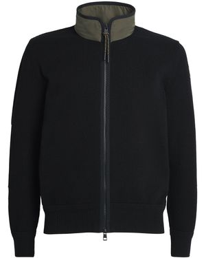Moncler Cotton Zip-Up Cardigan - Black