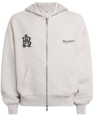 About Blank Cotton Monogram Hoodie - Gray