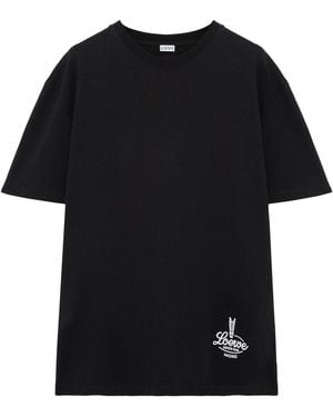 Loewe Cotton Relaxed Logo T-Shirt - Black