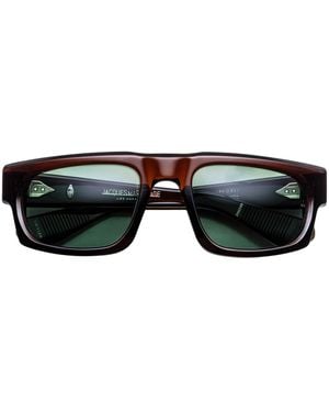 Jacques Marie Mage Louisville Rectangular Sunglasses - Black