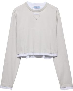 Prada Layered Long-Sleeve T-Shirt - White