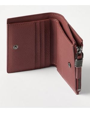 Brunello Cucinelli Leather Bifold Wallet - Red