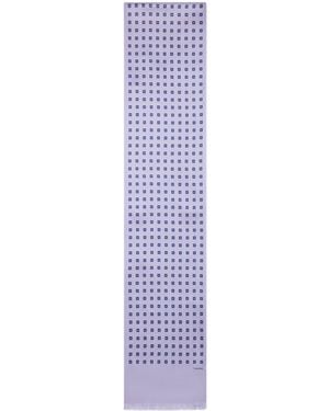 Tom Ford Mulberry Silk Printed Scarf - Purple