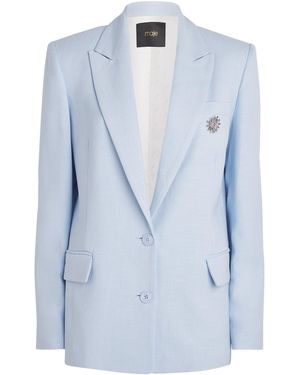 Maje Canvas Blazer - Blue