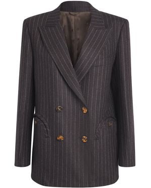 Blazé Milano Wool-Cashmere Everynight Double-Breasted Blazer - Black