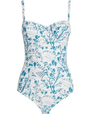 Erdem Botanical Print Swimsuit - Blue