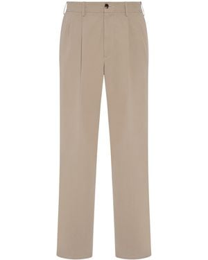 The Row Tomasino Cotton Pants - Natural