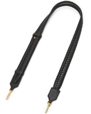 Loewe Leather Woven Bag Strap - Metallic
