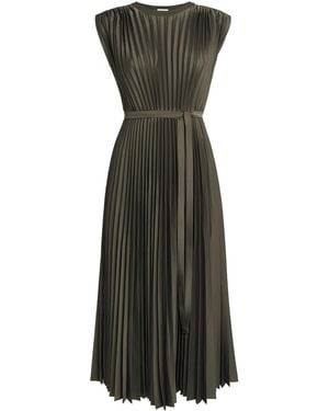 JOSEPH Crepe Plissé Volta Midi Dress - Black