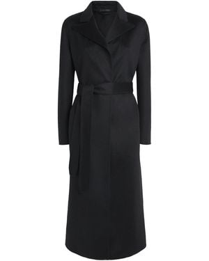Brioni Cashmere Claudie Wrap Coat - Black