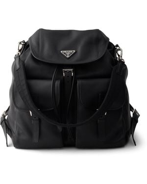 Prada Leather Backpack - Black
