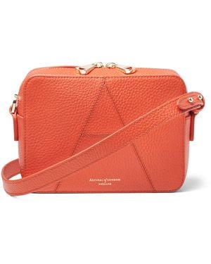 Aspinal of London Leather A Camera Bag - Orange